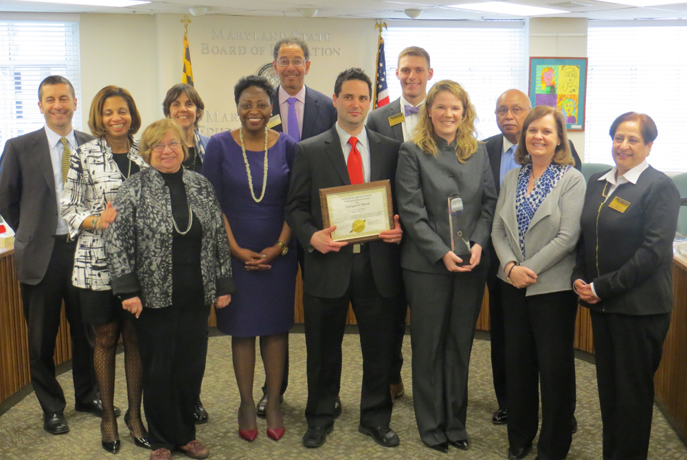 Margaret (Maggie) Hawk, 2014-15 Milken National Educator Recognition by State Board on March 24, 2015