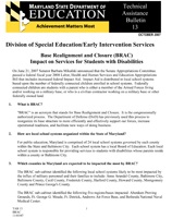 Impact on Services for Students with Disabilities